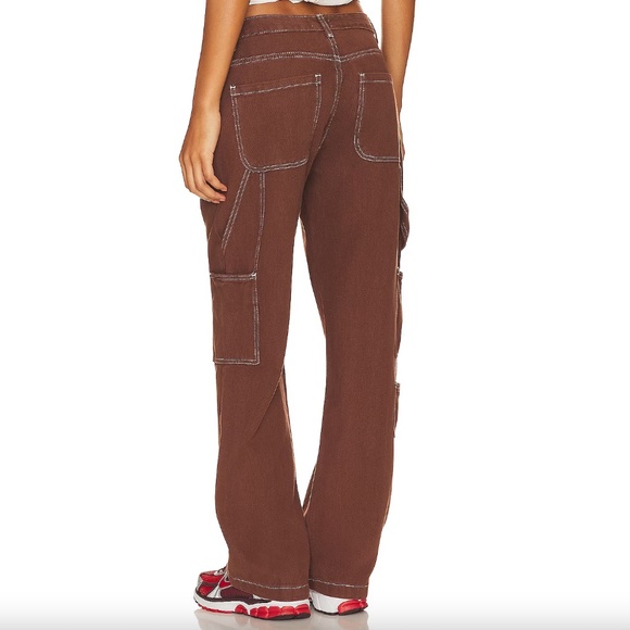 Superdown Relaxed Brown Cargo Pants - Picture 2 of 2